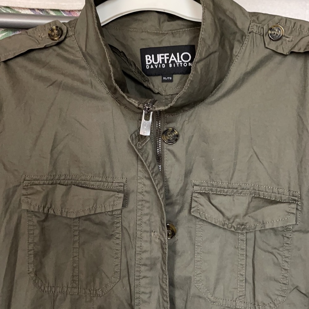David Bitton military green jacket for women good as new